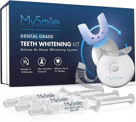 2PC Teeth Whitening Kit with 5-LED Light, 6Pc Opalescence Whitening Gel Powerful Formula,10 Min Fast Tooth Whitener