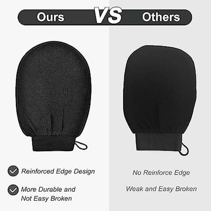 Exfoliating Gloves, Exfoliating Body Scrubber for Bath Shower Exfoliation, Body Scrub Exfoliator Loofah Sponge for Dead Skin Remover, Deep Korean Exfoliating Mitt