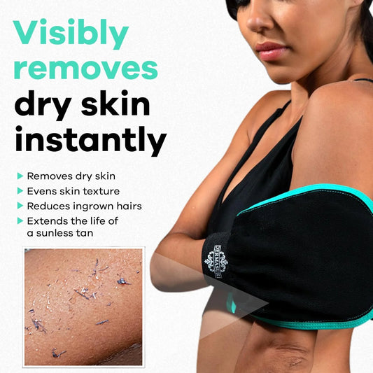 Exfoliating Glove - Exfoliating Mitt, Body Scrubber Dead Skin Remover and Tan Remover (1 Pack)