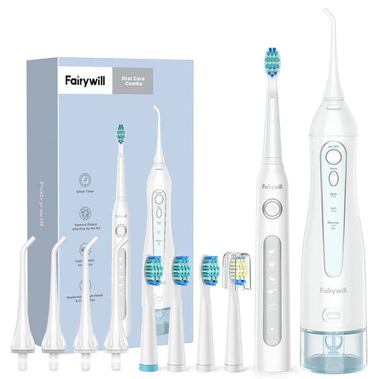 Electric Toothbrush Water Flosser Combo