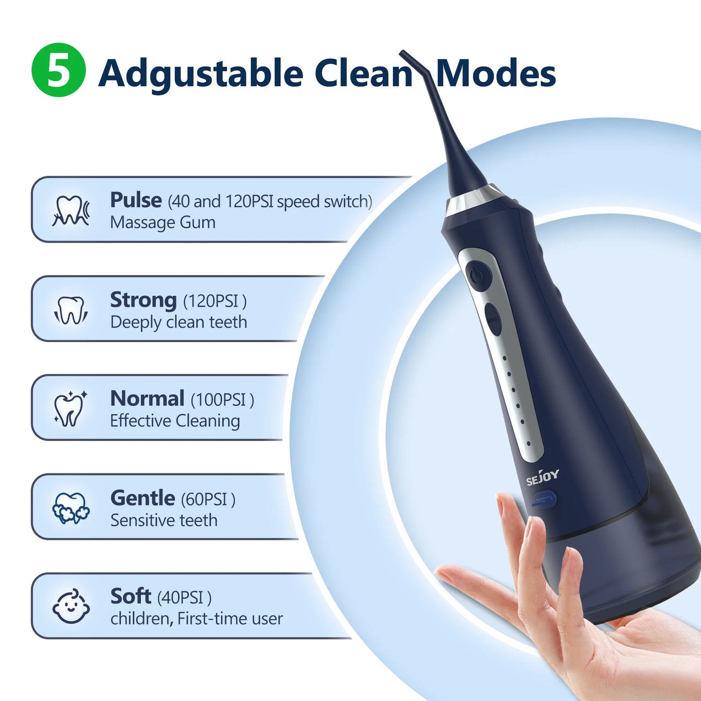 Cordless Water Flosser, Dental Oral Irrigator