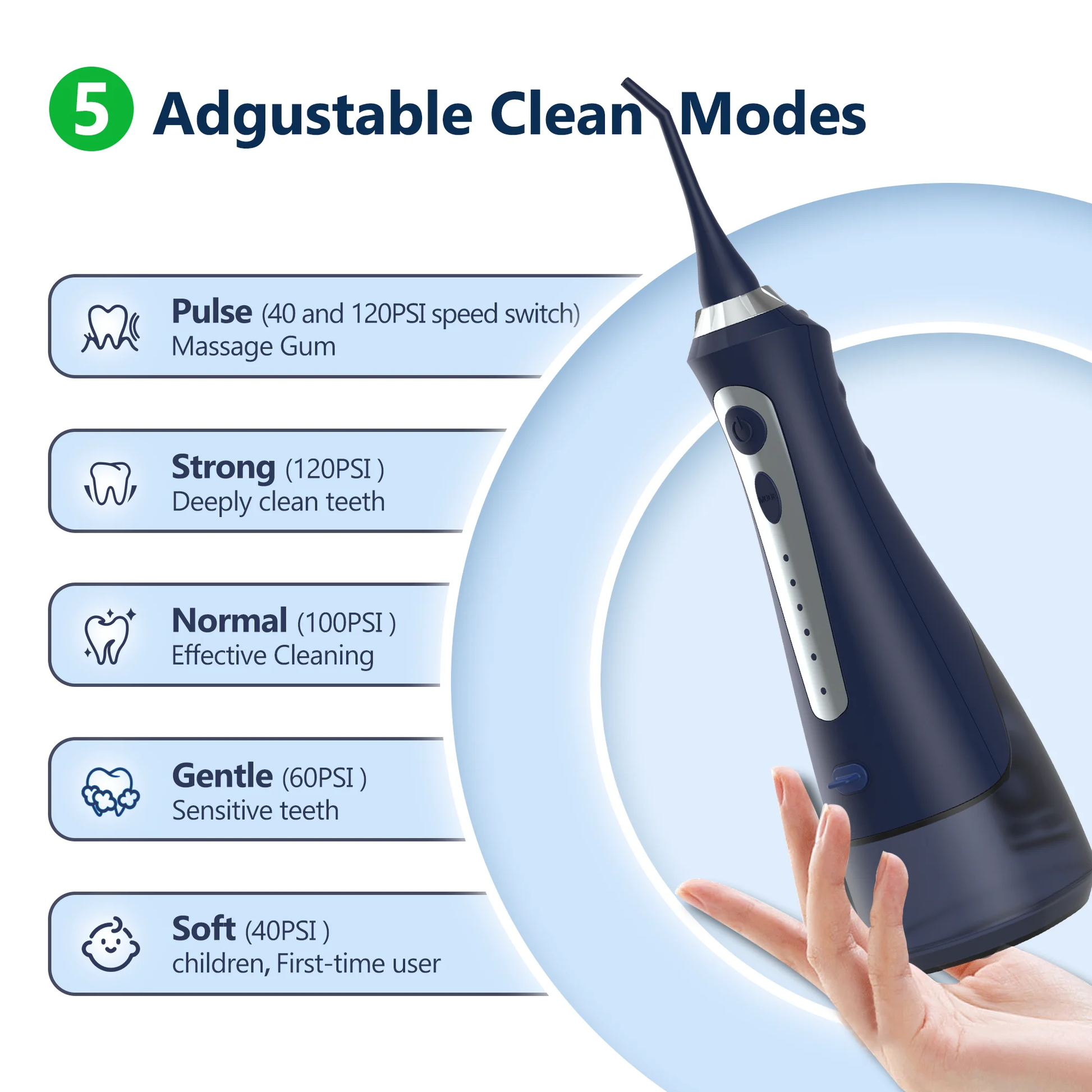 Cordless Water Flosser, Dental Oral Irrigator