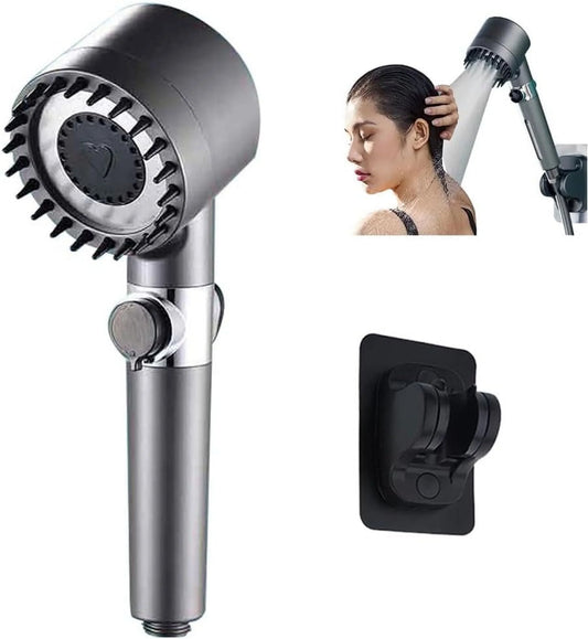 Shower Head German Multifunctional Massage Shower, 3 Mode High Pressure Shower, High Pressure Handheld Shower Head with PP Cotton Filter, Bathroom Accessories